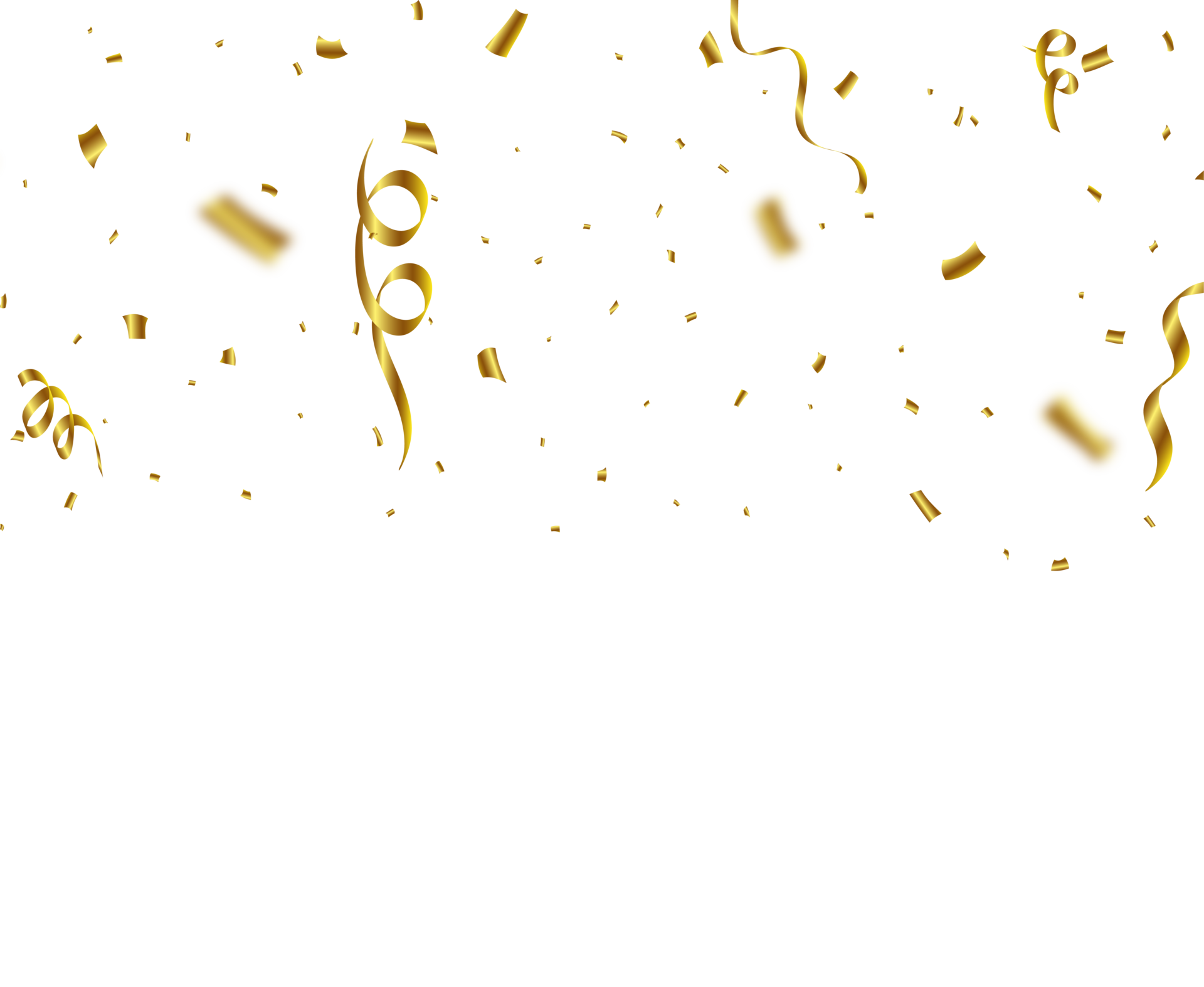 gouden confetti en lint vallend illustratie. gouden confetti en lint