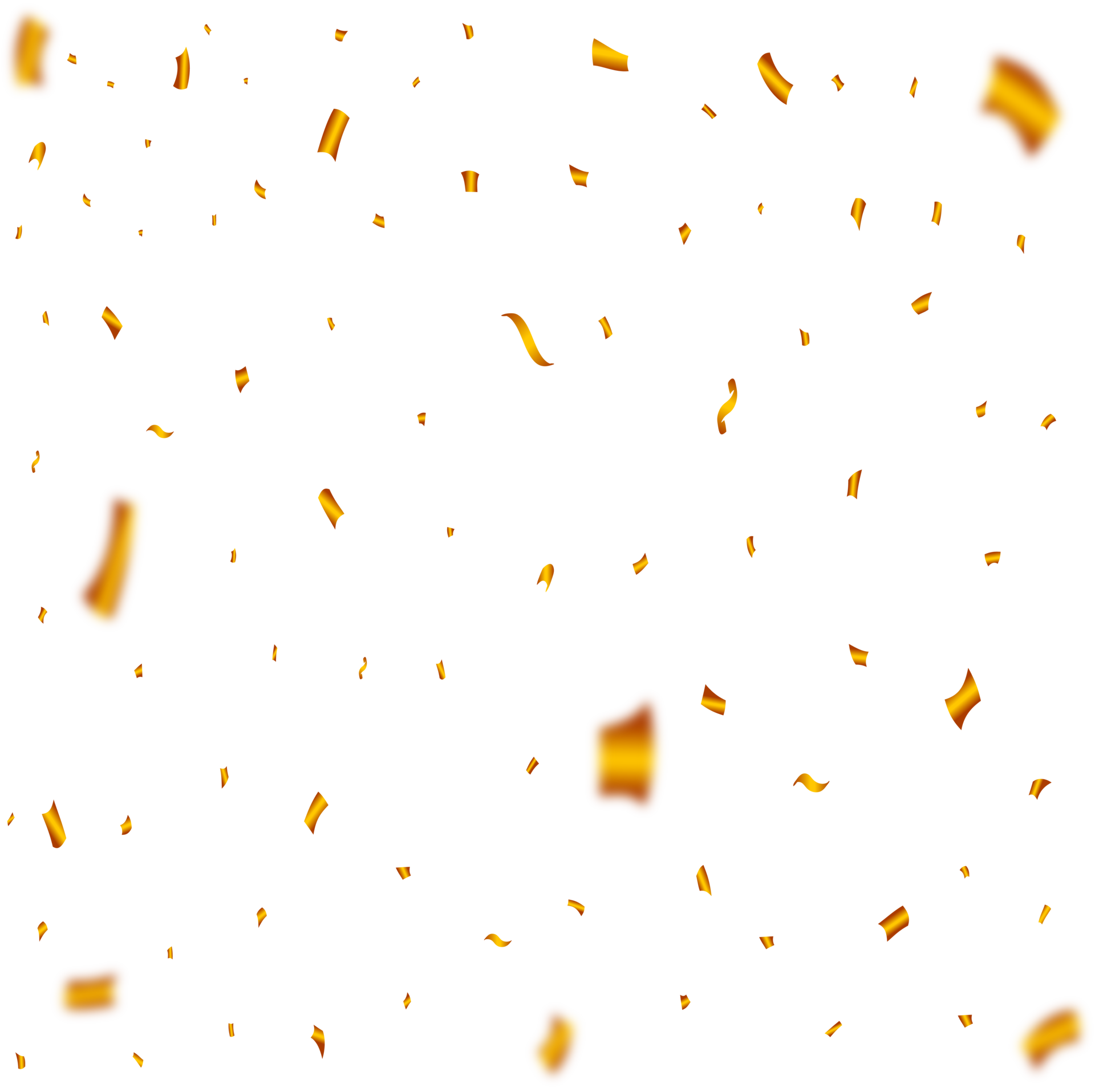 Free Golden Confetti Explosion On A Transparent Background Party
