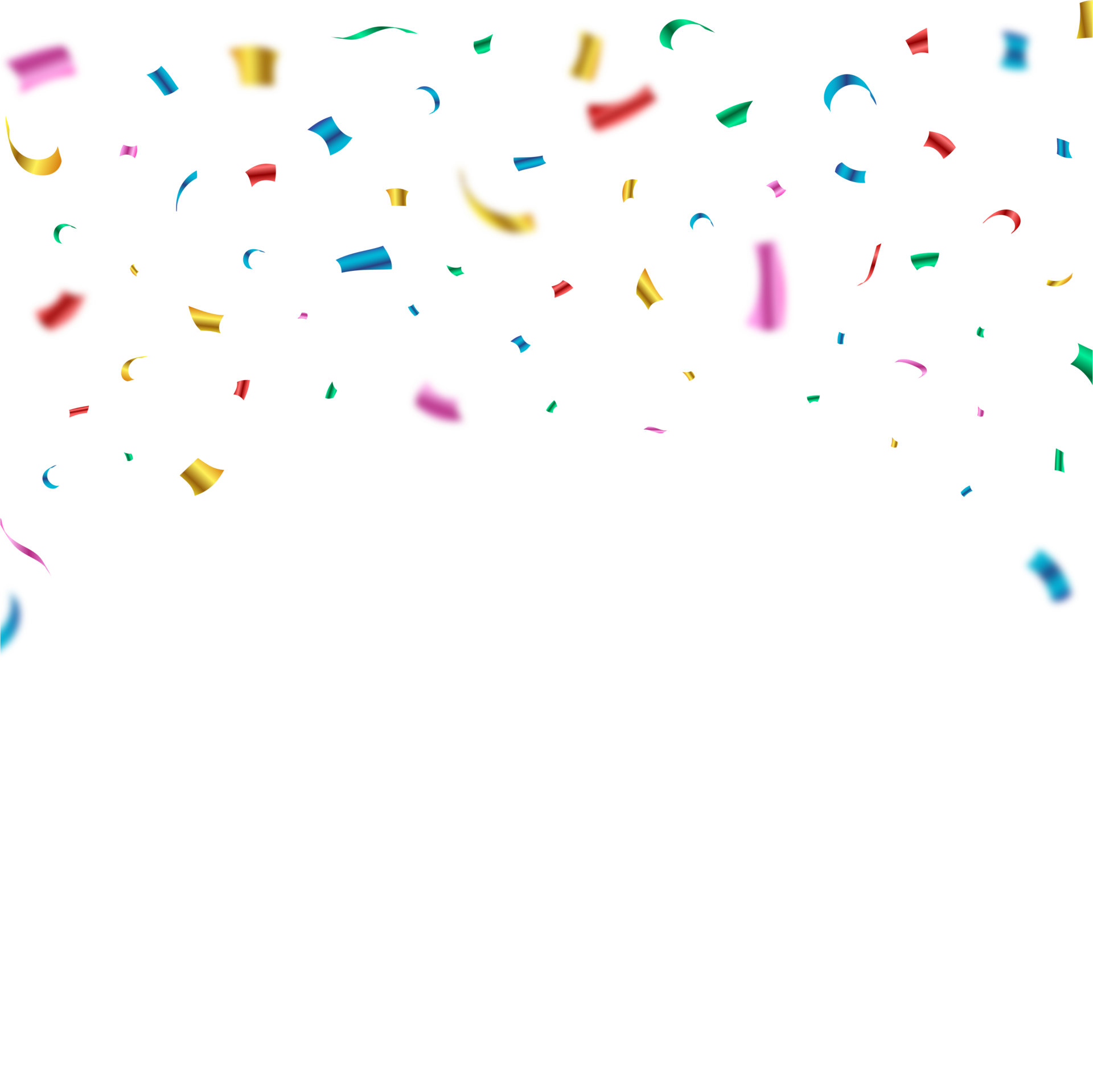 Multicolor confetti on a transparent background colorful confetti png