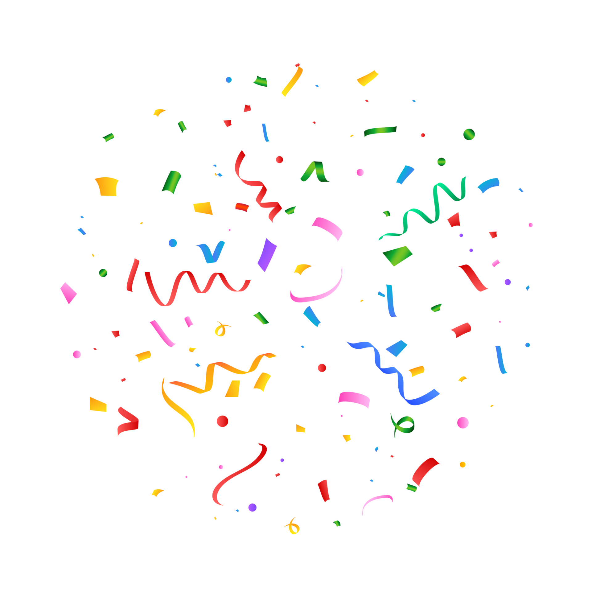 Confetti PNG for carnival background. Party elements explosion of  multicolor confetti PNG. Colorful confetti isolated on a transparent  background. Festival elements. Birthday party celebration. 22952597 PNG