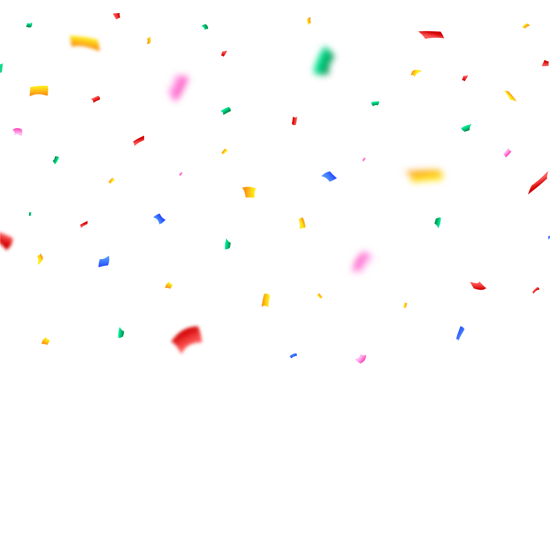 Colorful Confetti And Tinsel Explosion On A Transparent Background