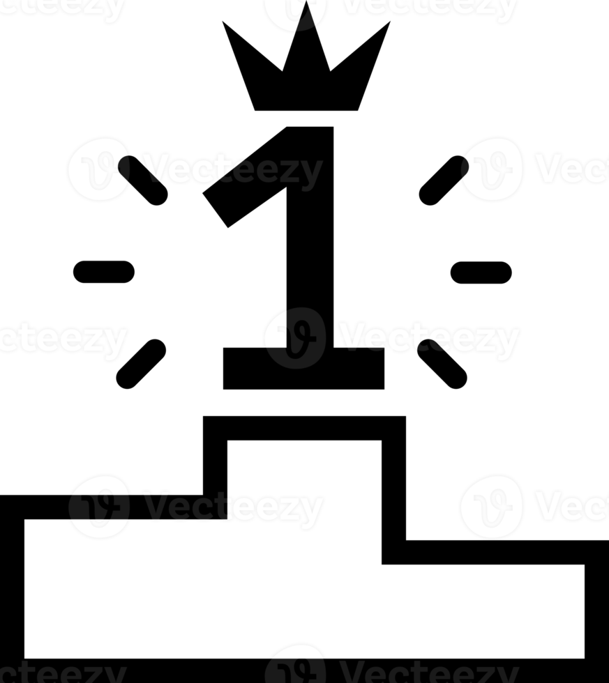 siffra ett ranking på podium talarstol trappa, ikon. png