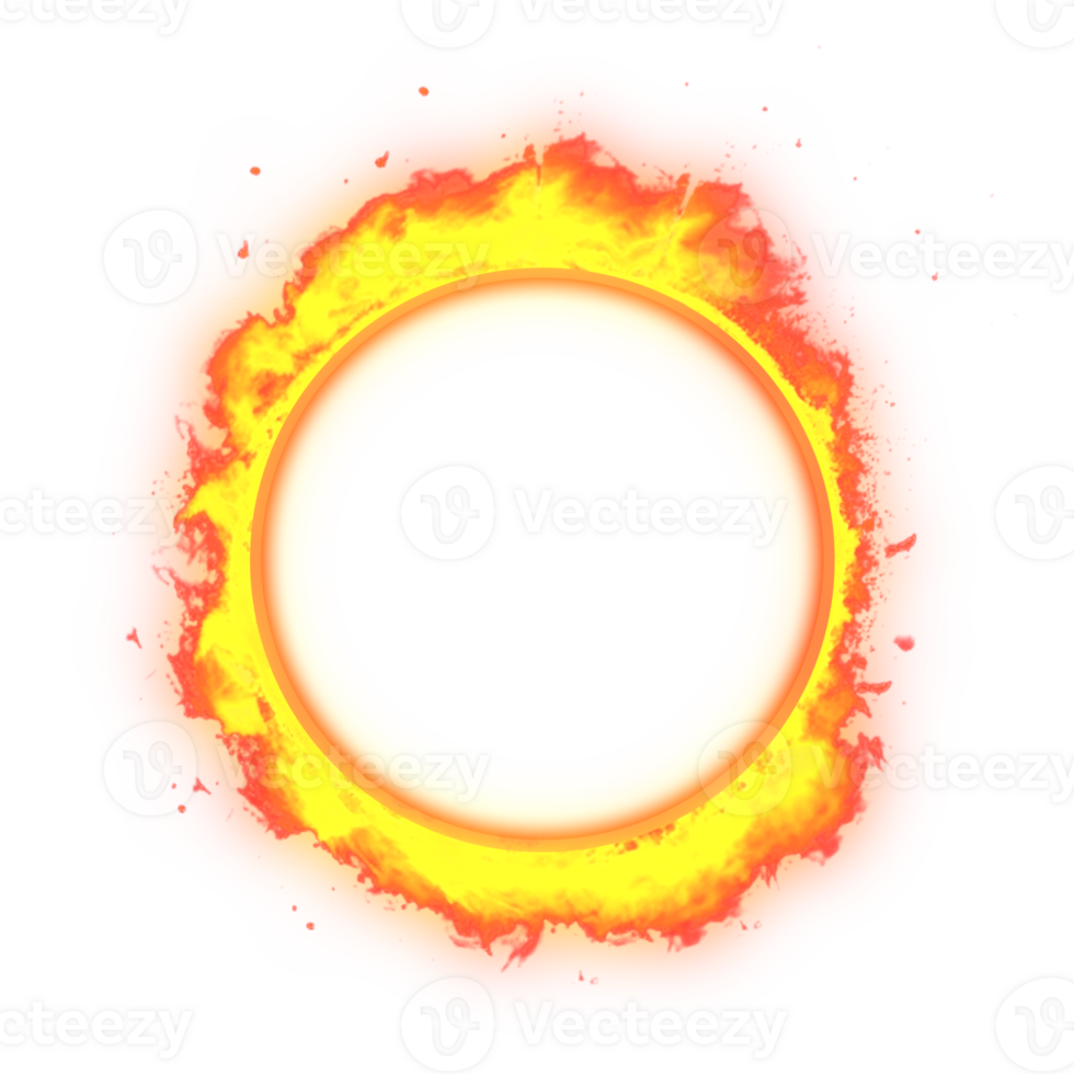 circle fire frame png
