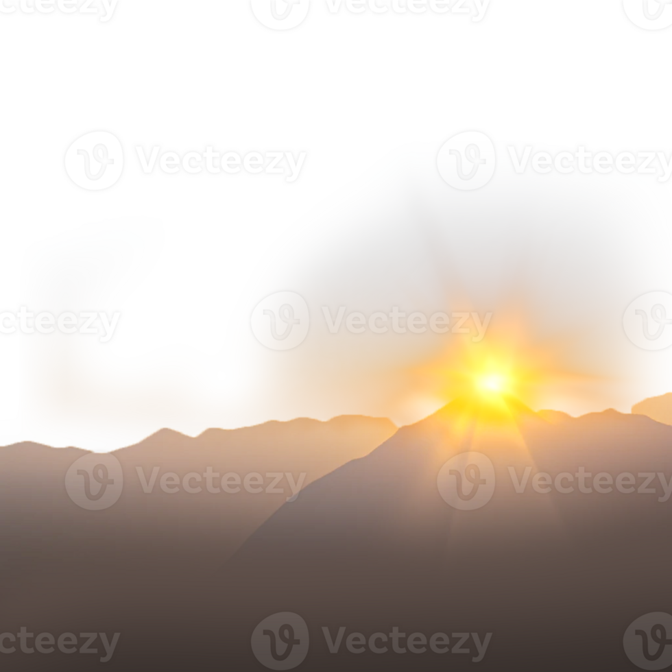 berg met licht effect png