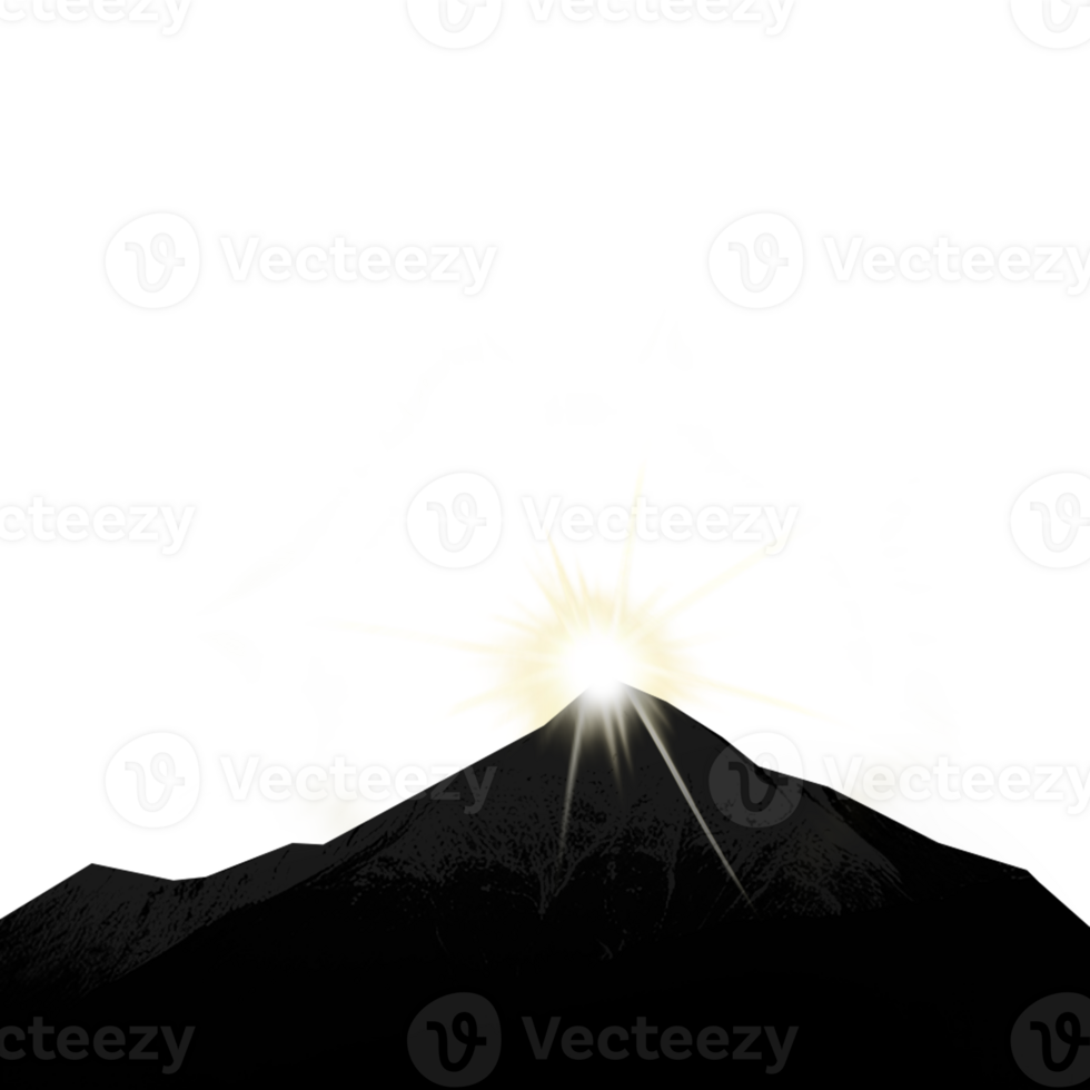 Berg mit Licht bewirken png