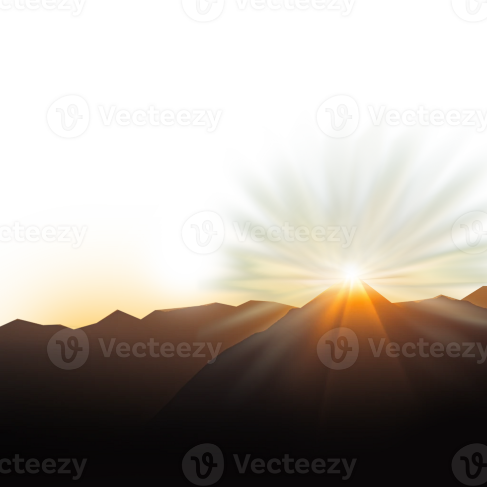 mountain with light effect png