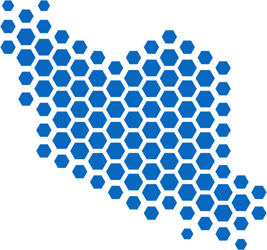 hexagon shape iran map. png