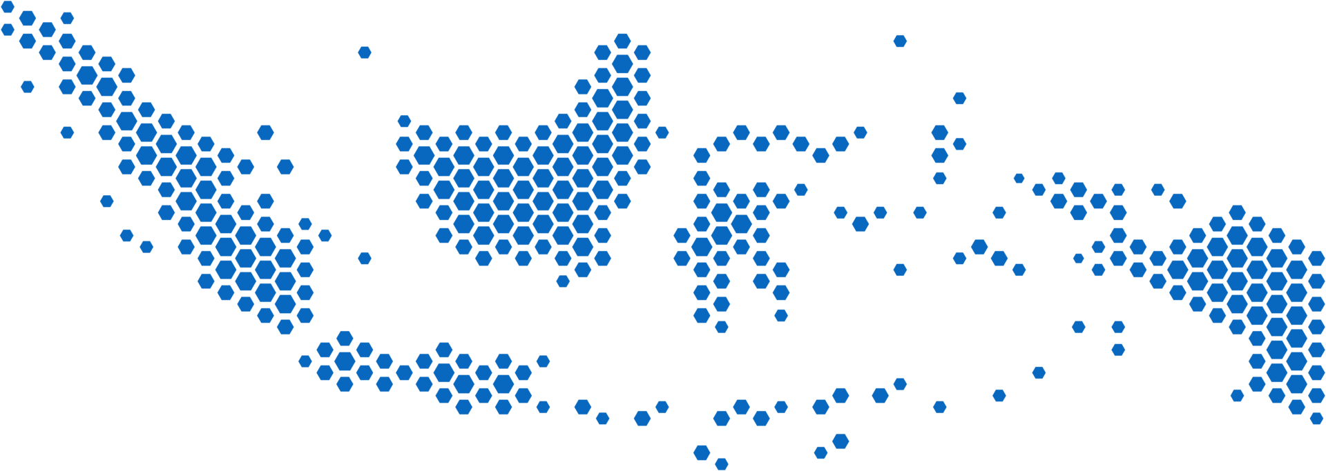 hexagon shape indonesia map. png