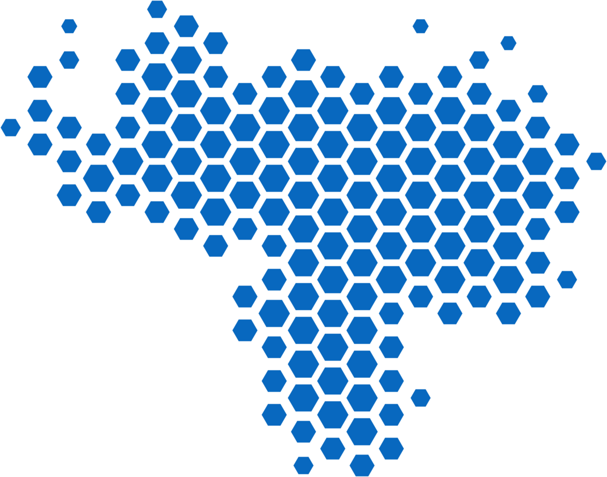 hexagone forme de Venezuela carte. png