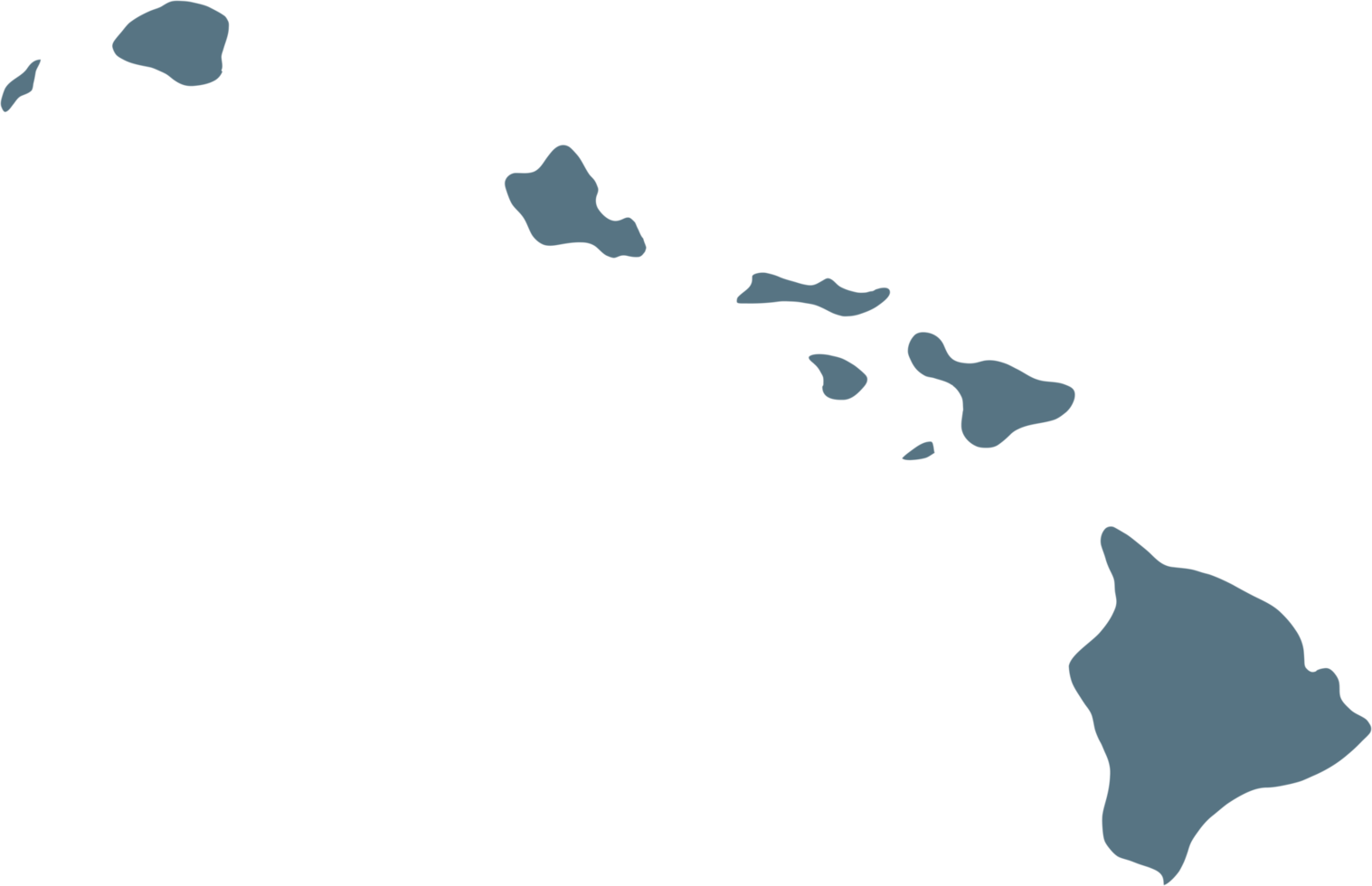 doodle freehand drawing of hawaii island map. png