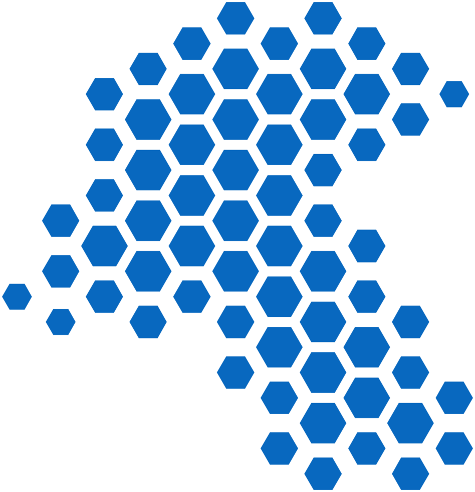 hexagon shape kuwait map. png
