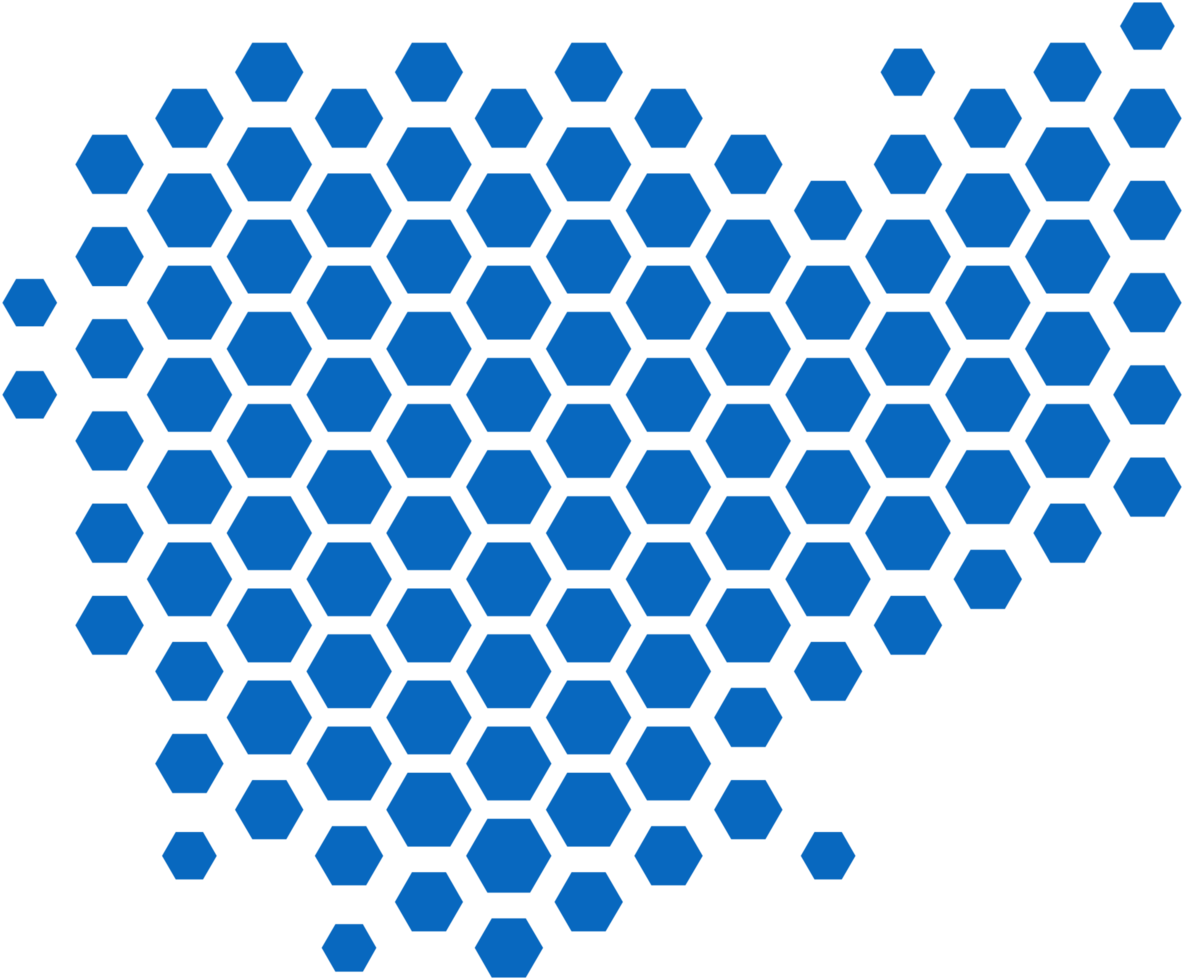 hexagon shape cambodia map. png