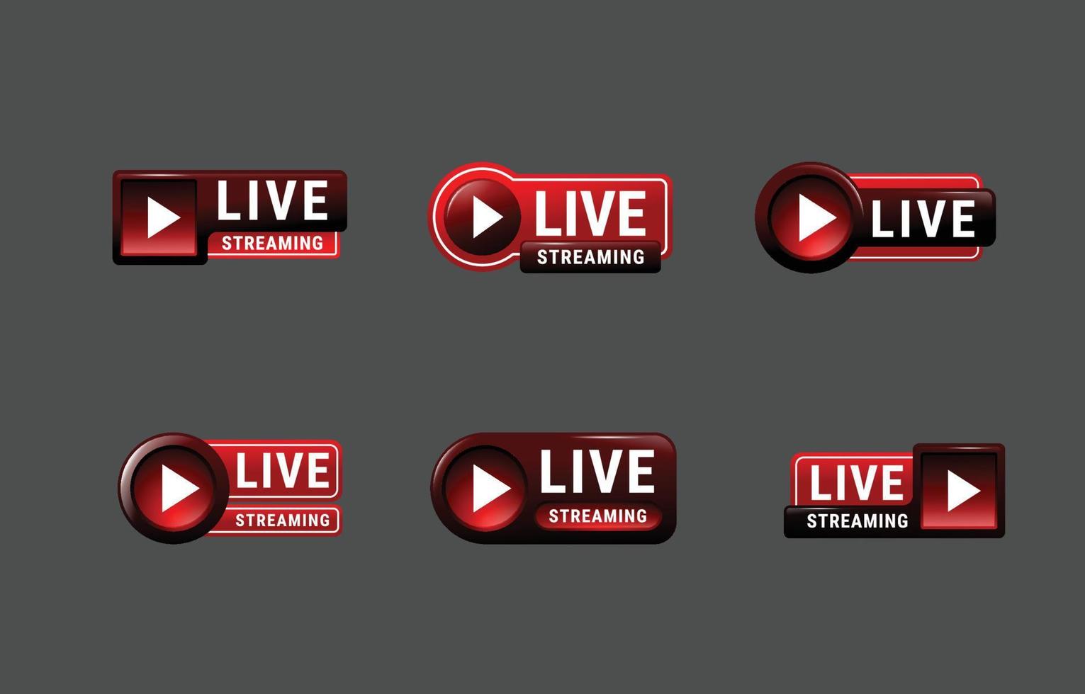Live Streaming Badges vector