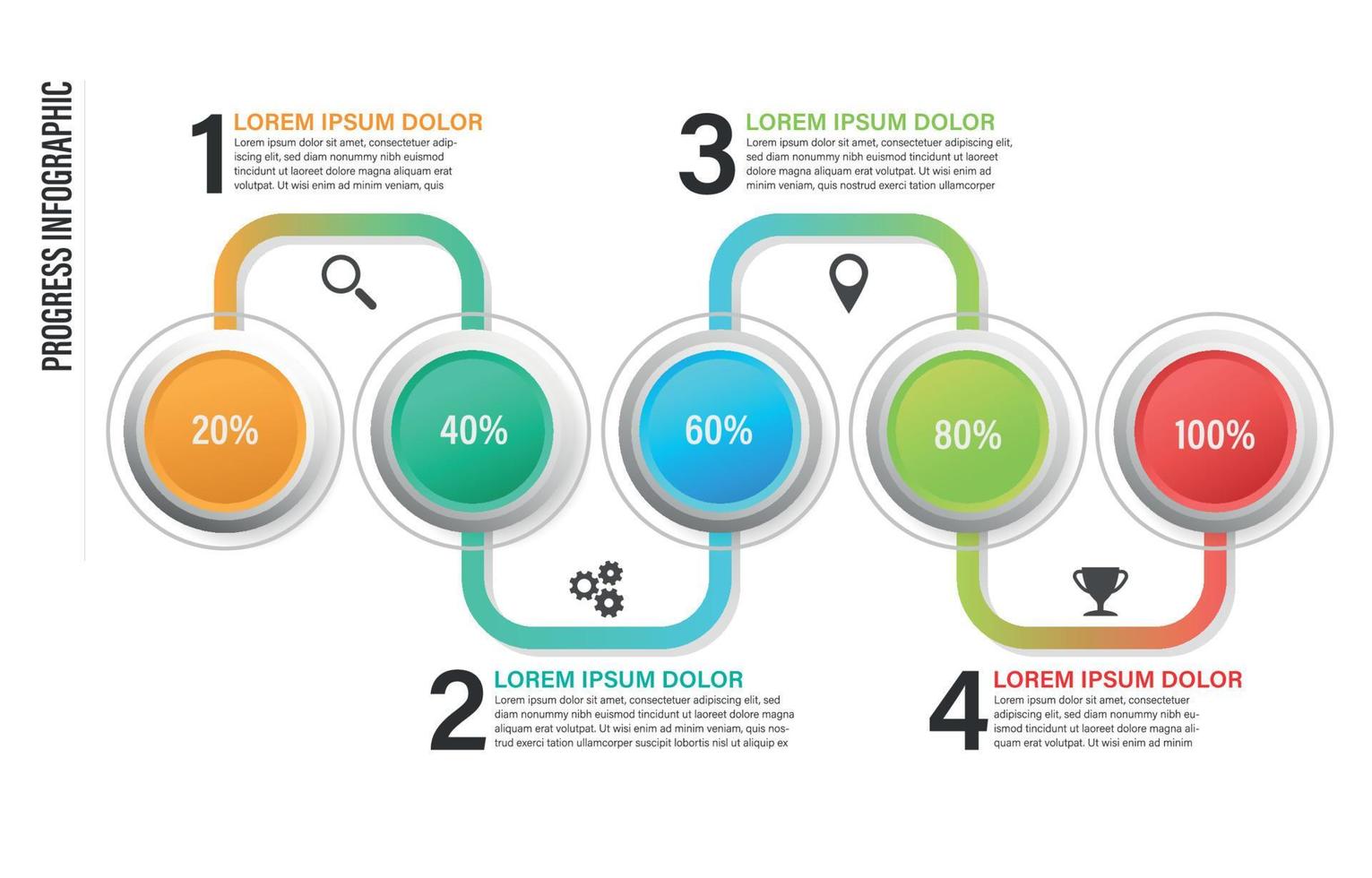 Progress Infographic Background vector