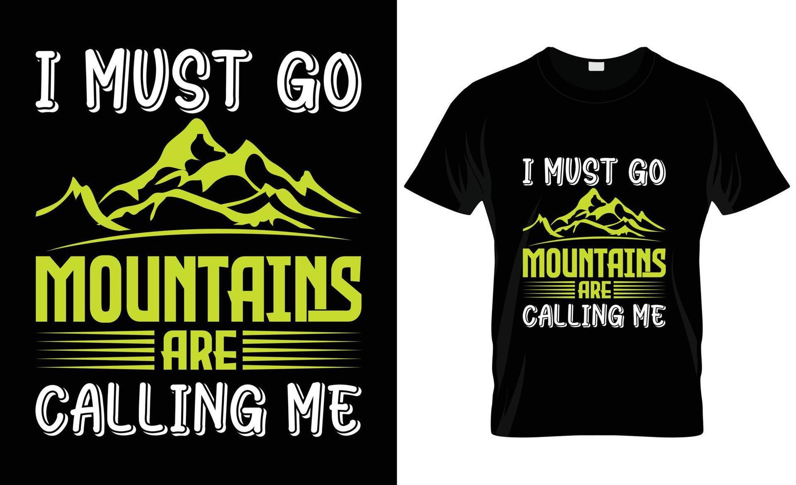 Mountain T-shirt Design vector
