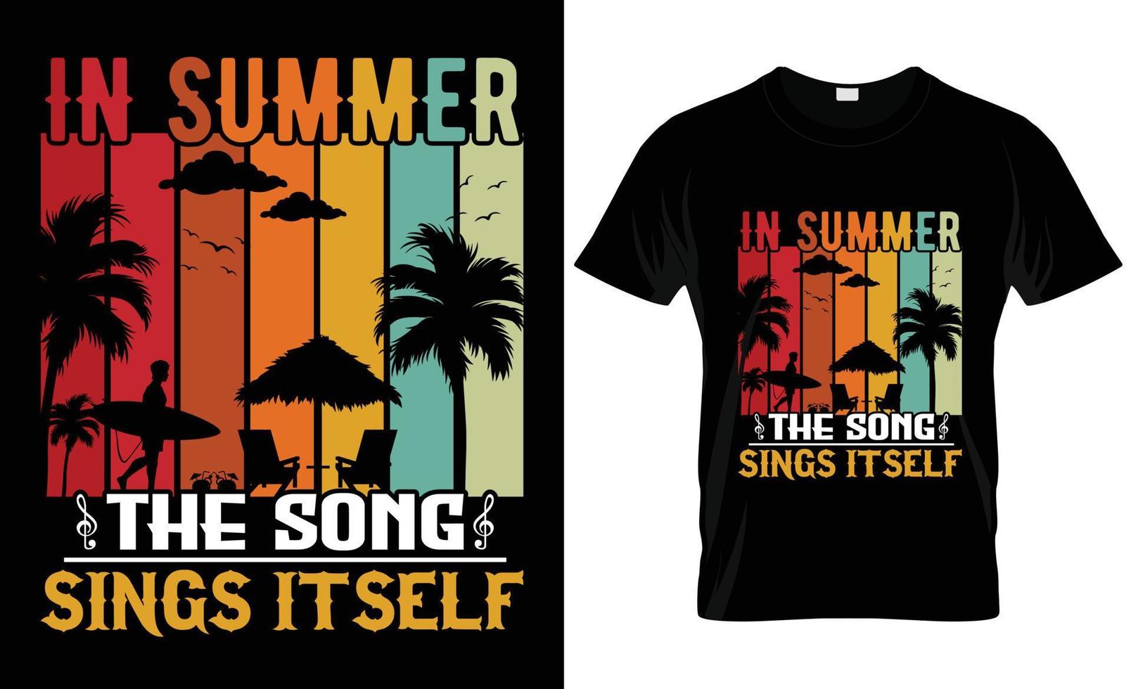 summer t shirt design vector