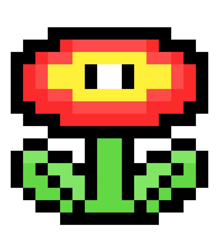 flor es un ficticio planta especies desde de nintendo mario franquicia medios de comunicación. vector