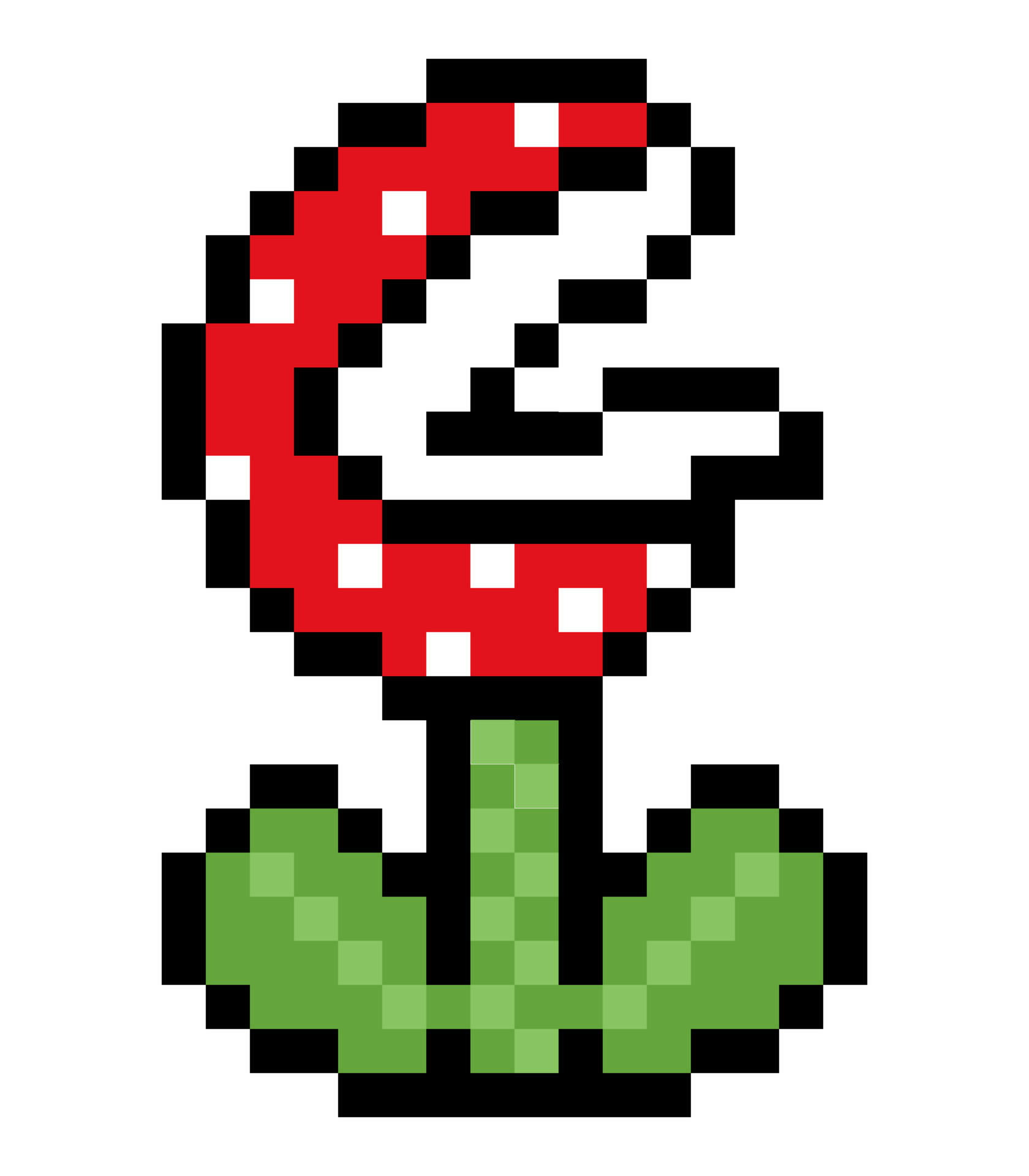 Piranha Plant for Mario Bros. flower piranha Pixel art 23205594 Vector ...