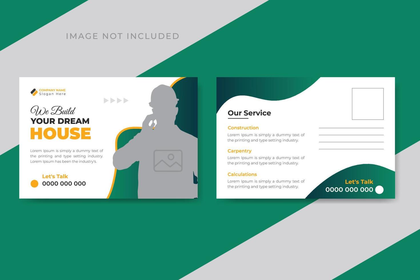 Corporate construction template and flat design vector
