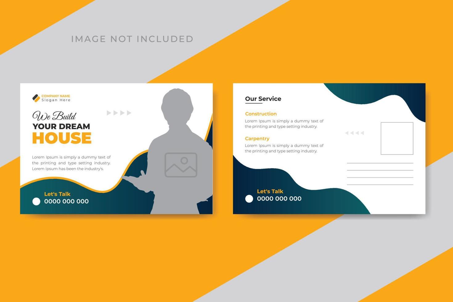 Corporate modern construction tools cover design template vector