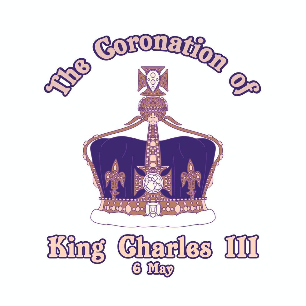 The Coronation of King Charles III Background vector