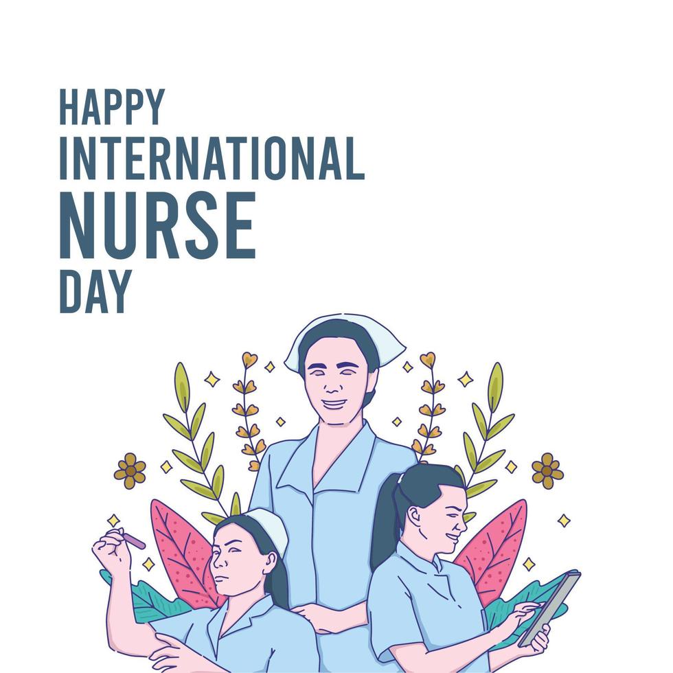 Happy International Nurse Day Background vector