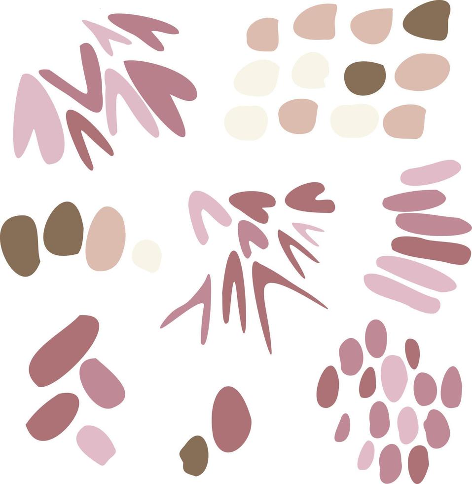 Set of brush spots, strokes, lines and marks isolated on white. vector