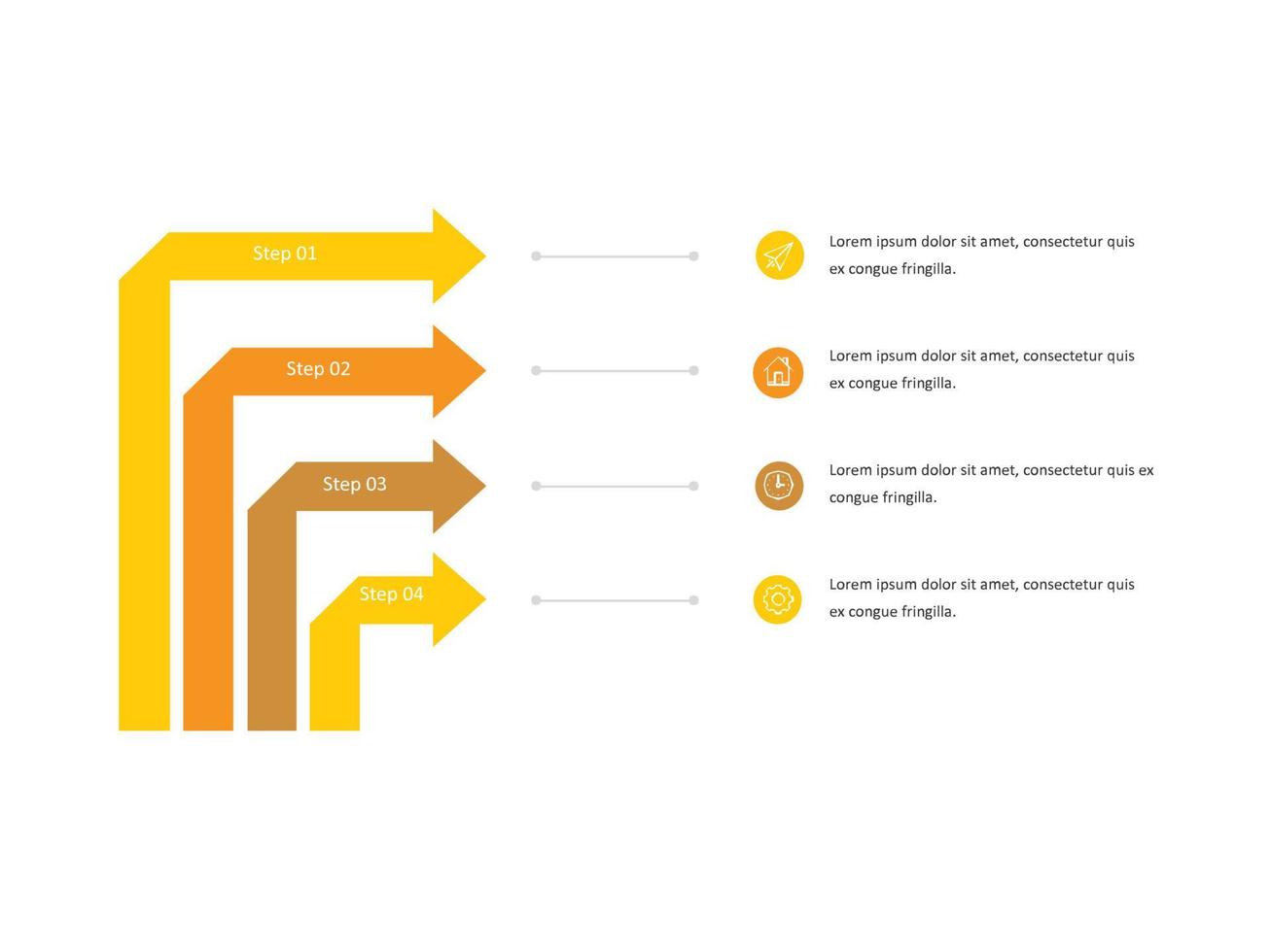 vector illustration Infographic design template set with 4 options or steps. Can be used for process, presentations, layout, banner, info graph.