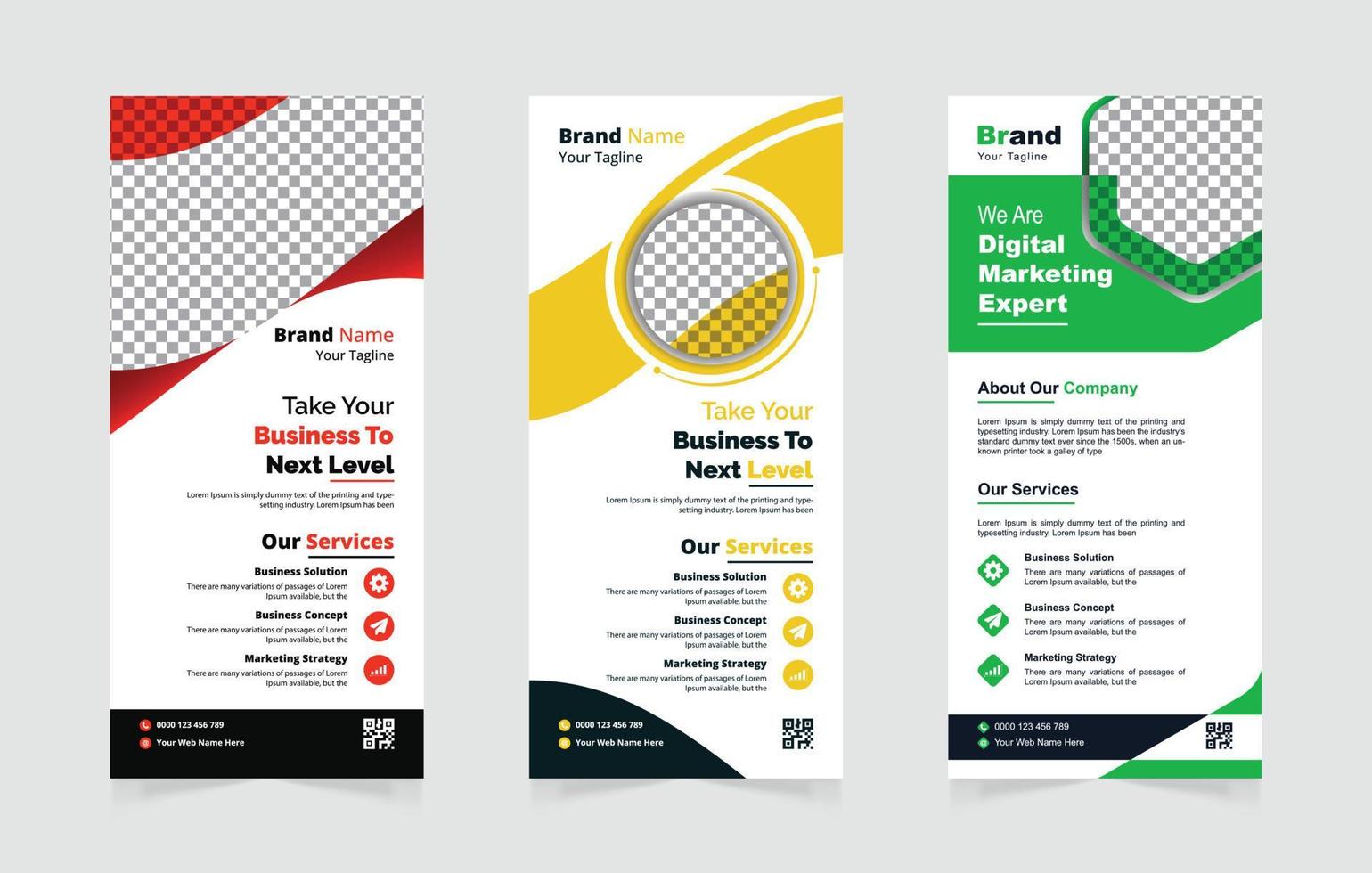 Modern business dl flyer design template vector