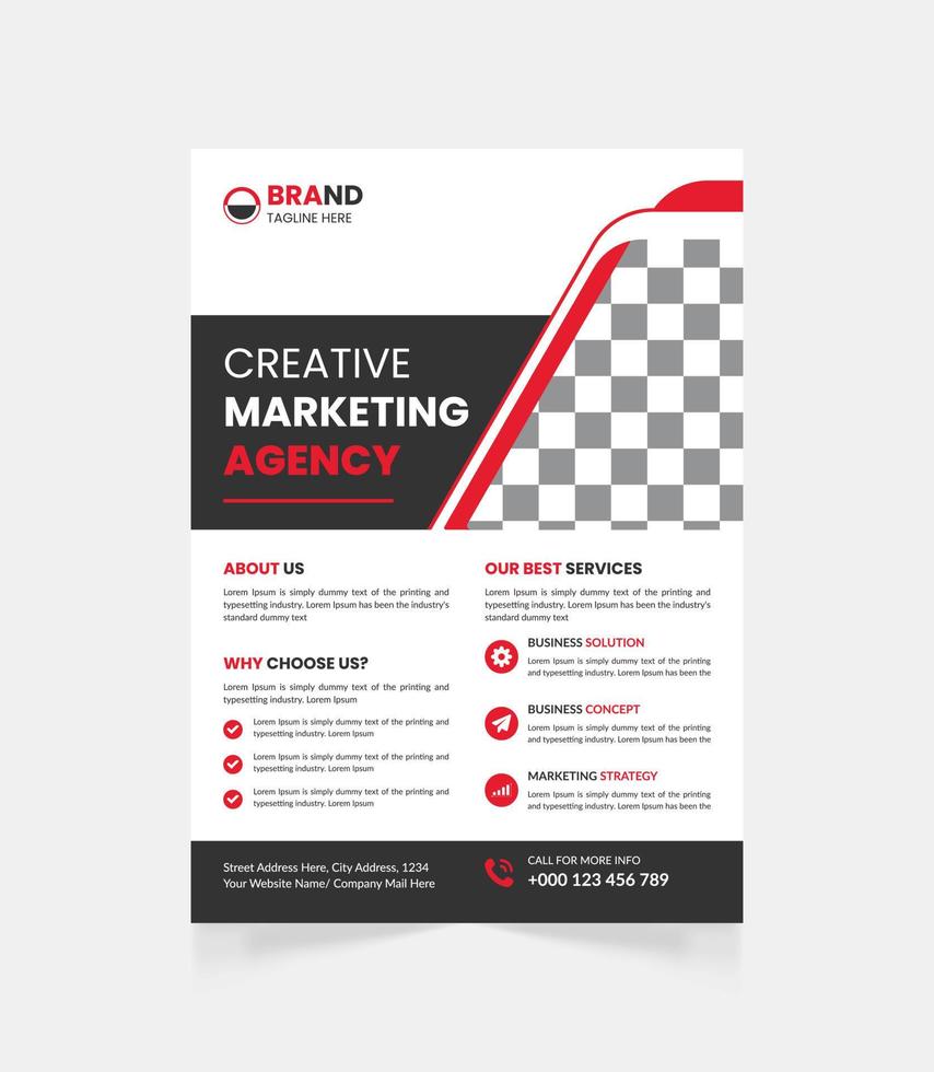 Corporate digital marketing flyer design template vector