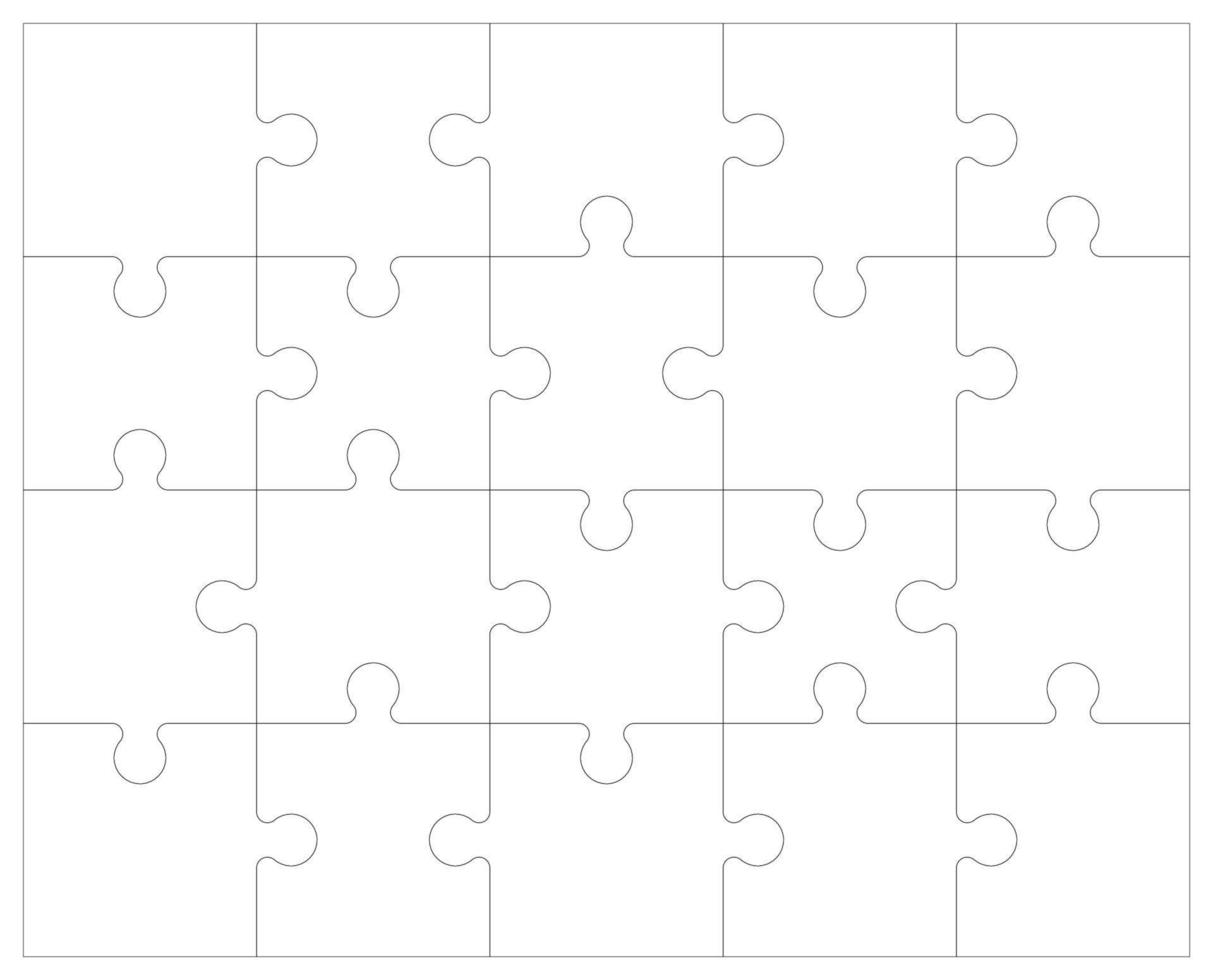 Jigsaw puzzle grid template 23206145 Vector Art at Vecteezy