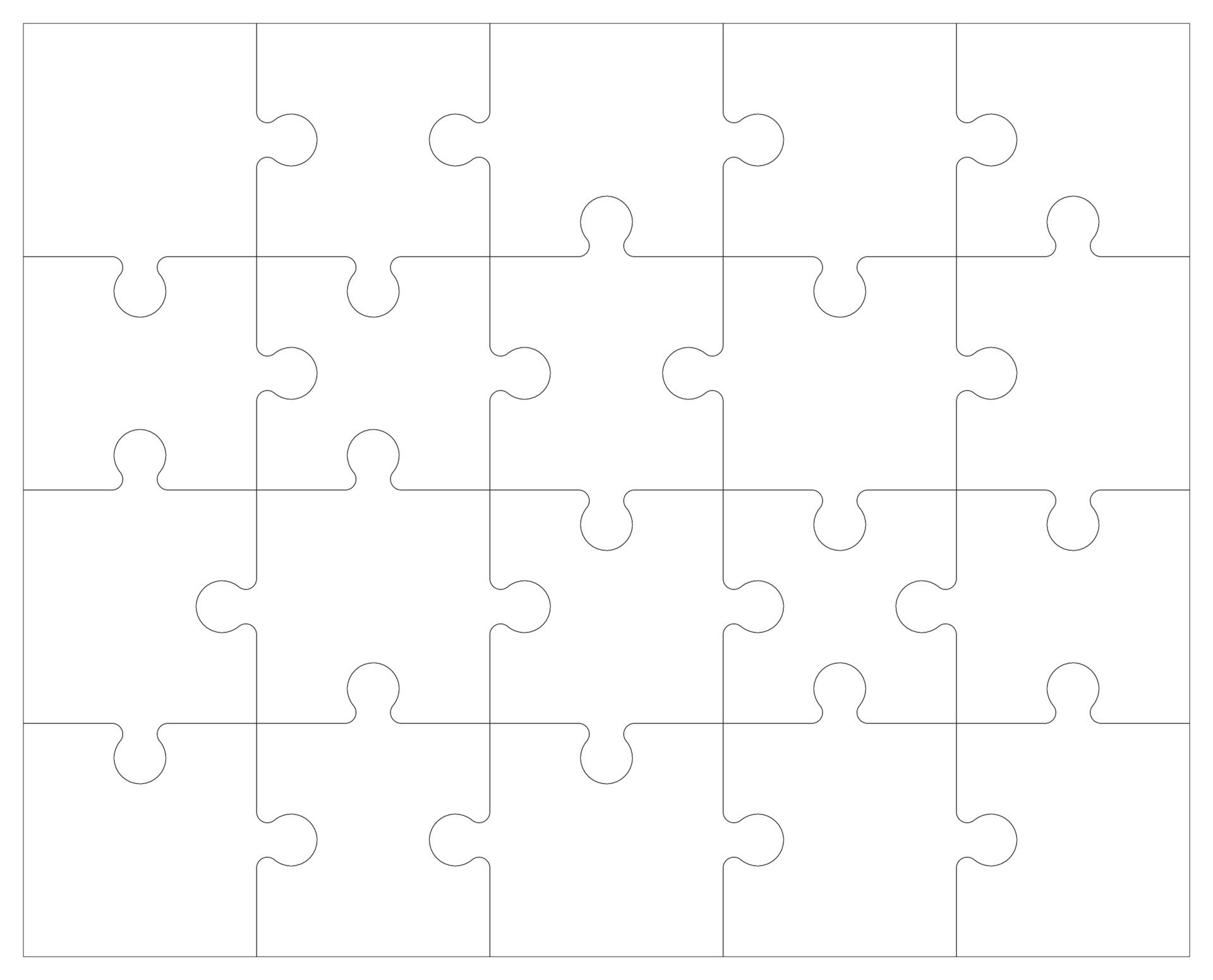 Jigsaw puzzle grid template 23206145 vector art at vecteezy
