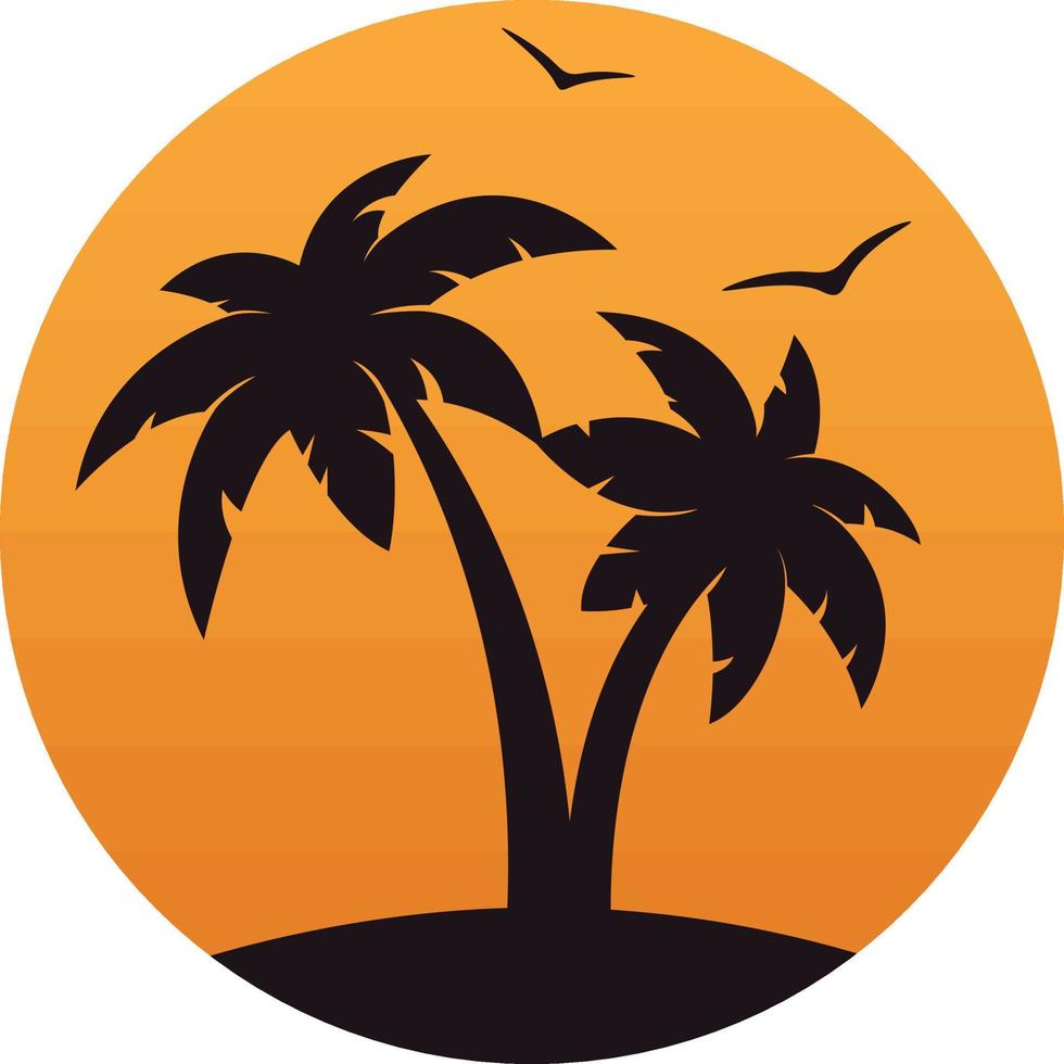 palm tree silhouette vector