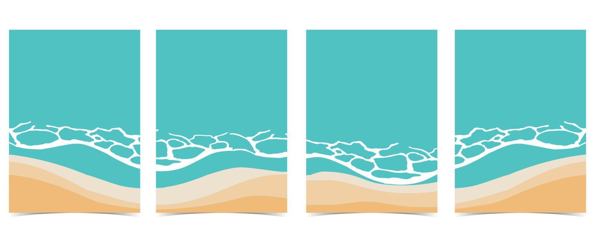 Beach background with sea and sky in the daytime with pastel color vector