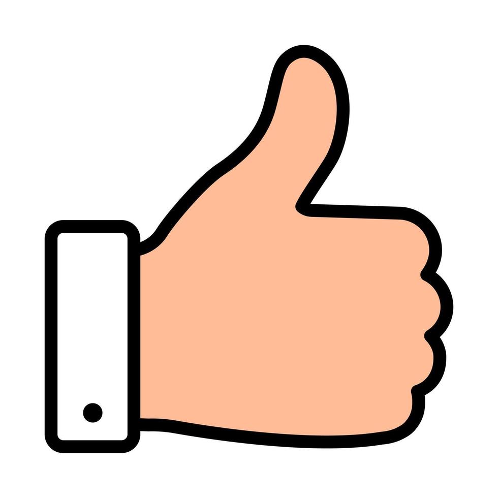 Thumb up icon symbol. Vector illustration