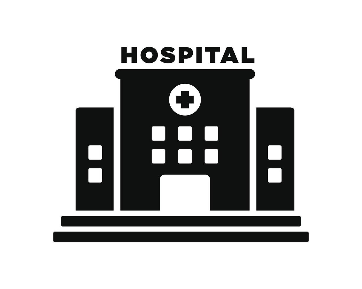 hospital vector icono aislado en blanco antecedentes