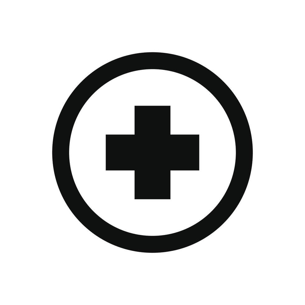 Medical cross icon isolated on white background vector