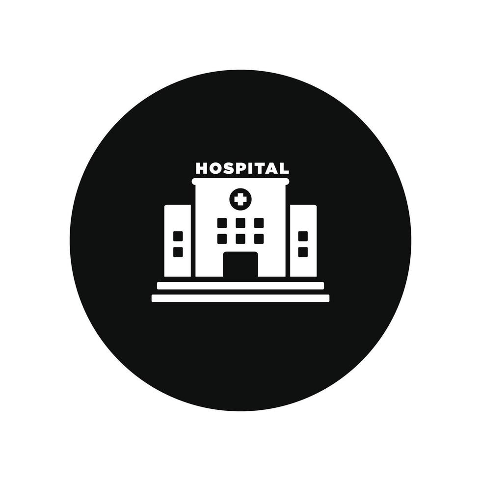 Hospital vector icon isolated on white background