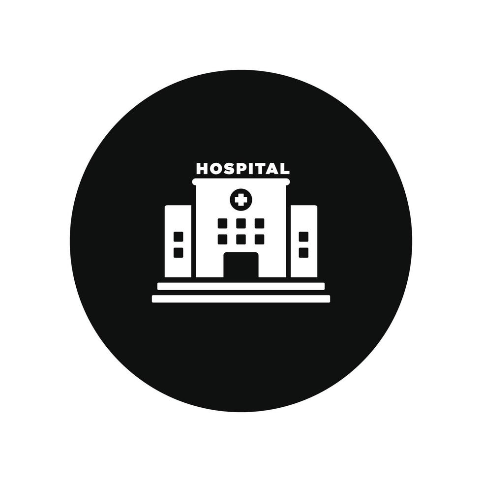 Hospital vector icon isolated on white background
