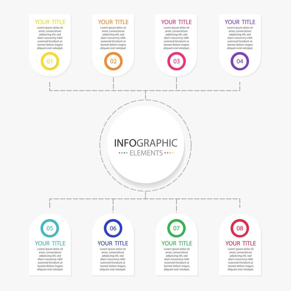 Infographics elements flowchart design for use in business. vector
