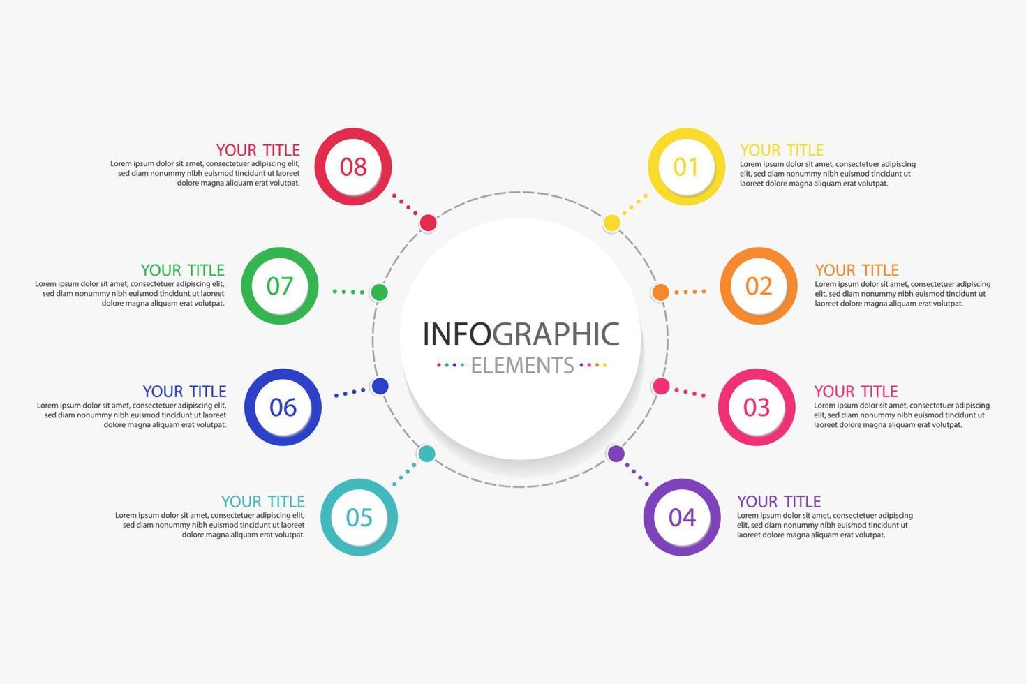 Timeline vector abstract 3d circle icons infographic elements. Business infographics.