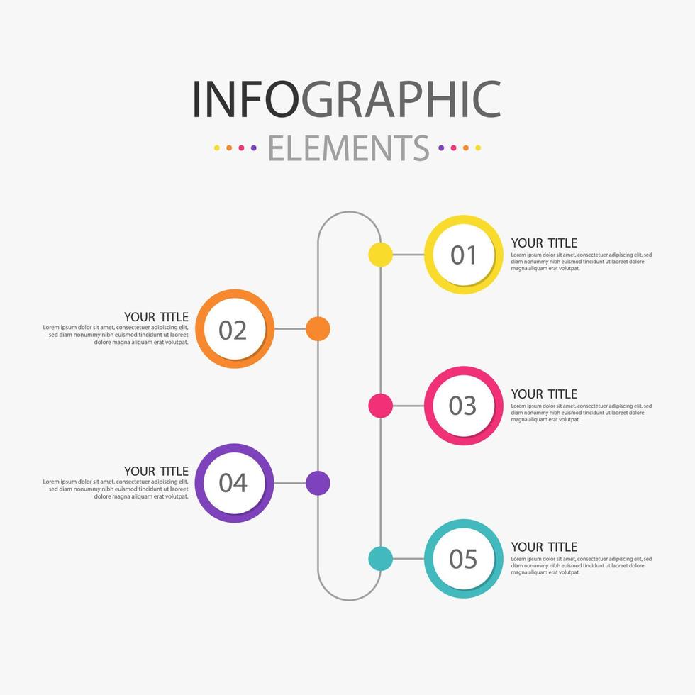 Timeline vector abstract infographic elements with bullet. Business infographics.