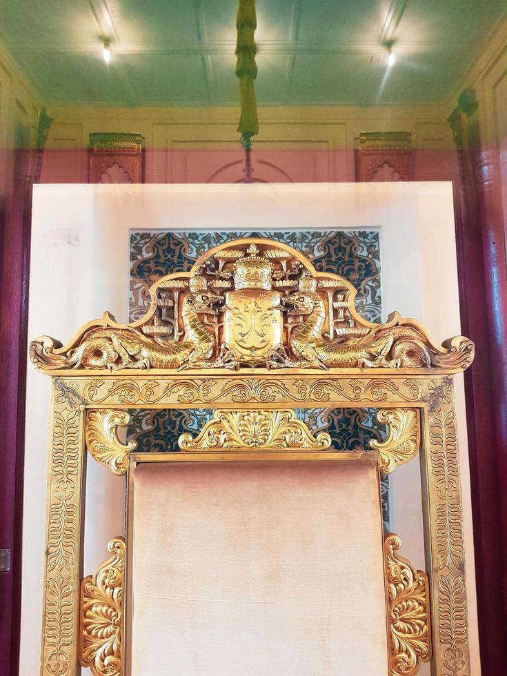 Carvings typical of Siak, Riau. With its distinctive ornamentation and gold color, photo