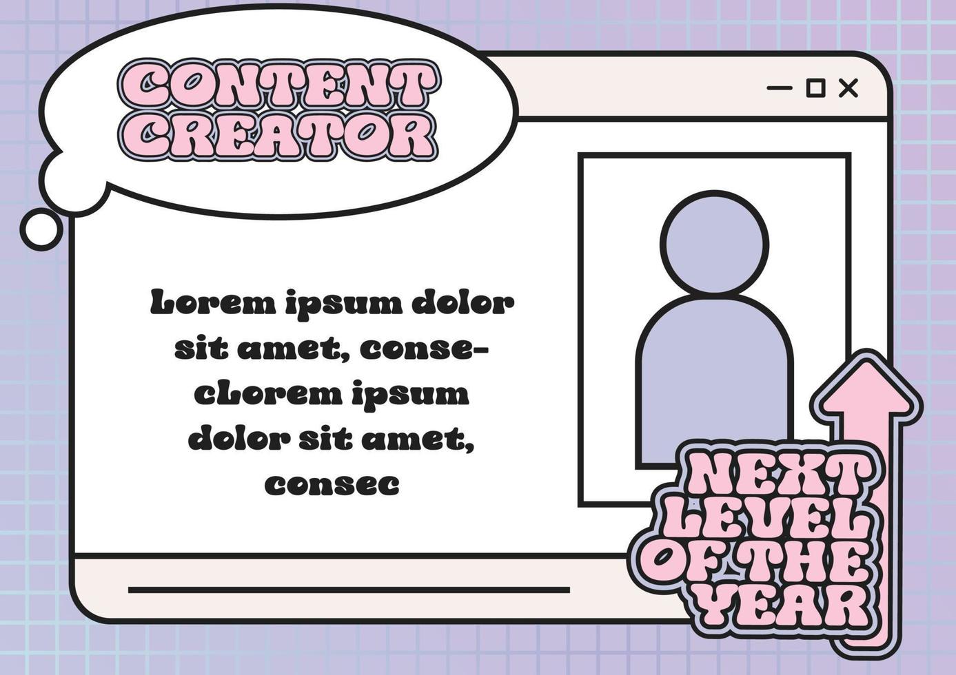 Poster Template, next level of the year template. vector illustration.