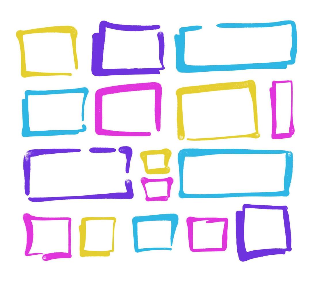 Set of hand spray graffiti speech bubbles frame. design elements background vector