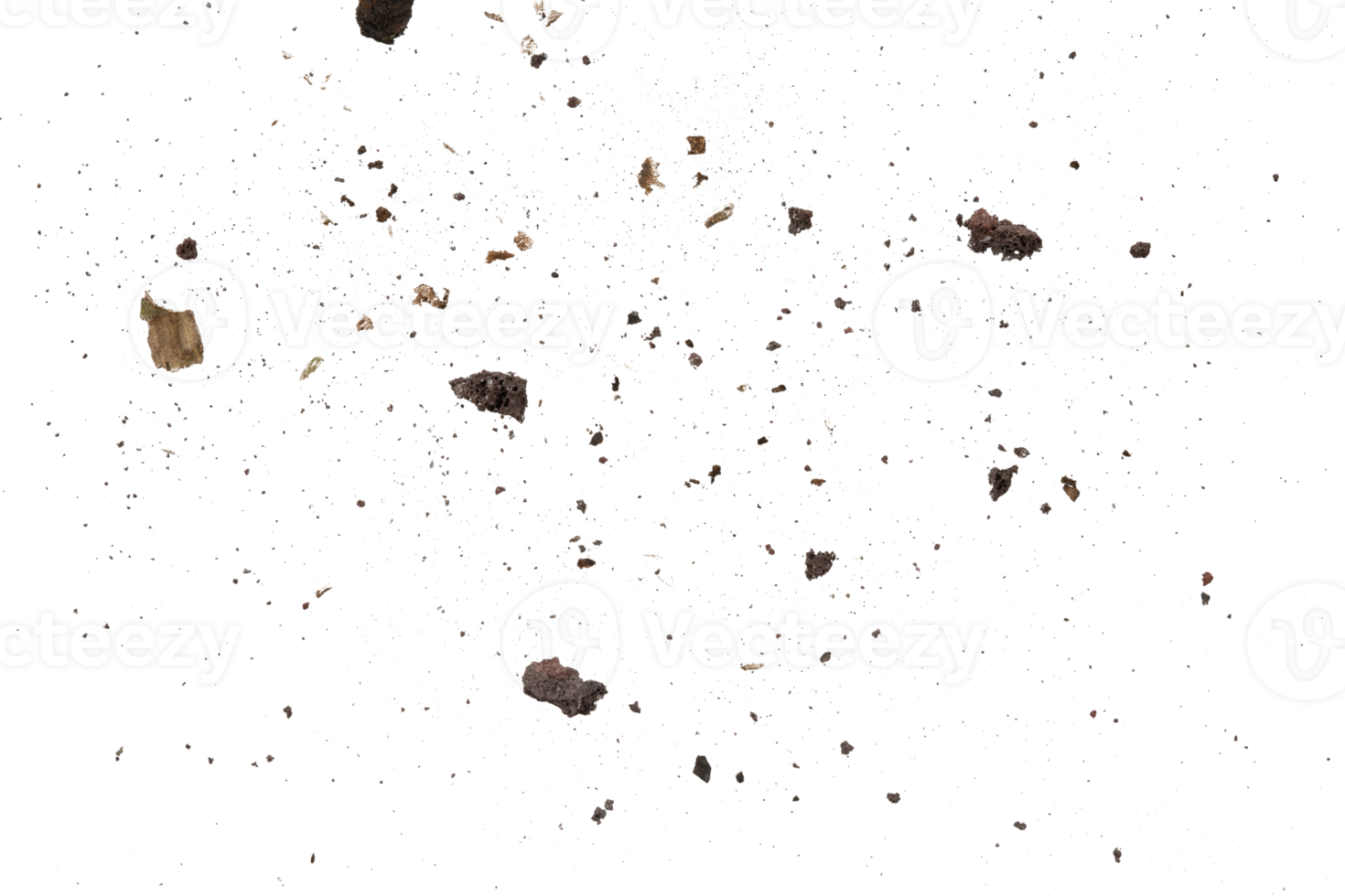 Abstract dirty explosion ground particle background png