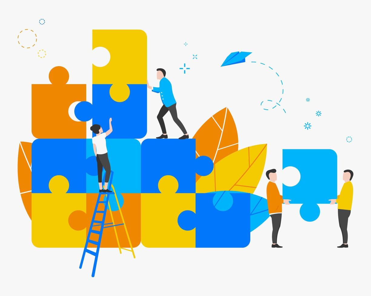 MobileBusiness concept. vector illustrations, people links of one mechanism, business mechanism, abstract background with gears, people are engaged in business promotion, new ideas and strateg. EPS-10