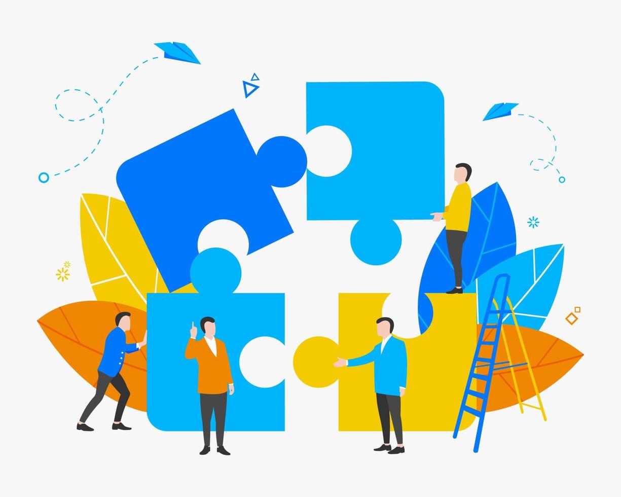 MobileBusiness concept. vector illustrations, people links of one mechanism, business mechanism, abstract background with gears, people are engaged in business promotion, new ideas and strateg. EPS-10