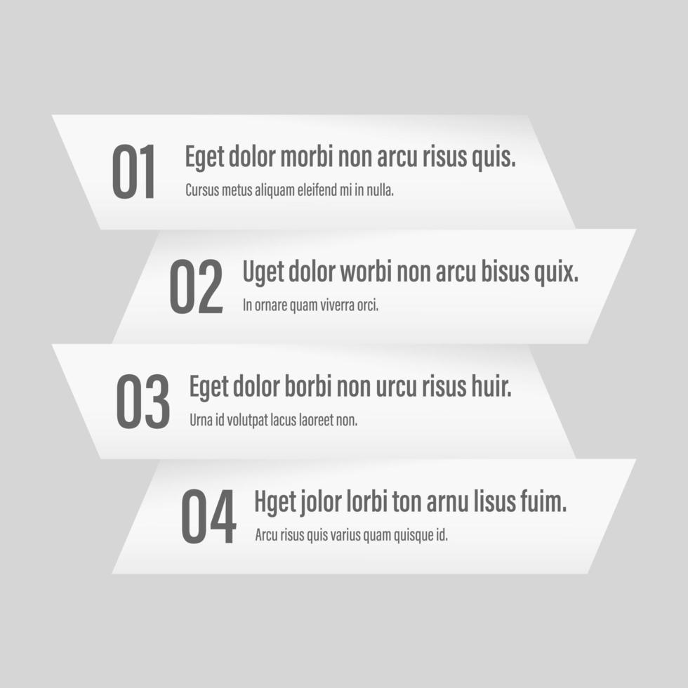 Infographics banners. A vivid illustration of the layout of the labels banner. Colored labels with a set of steps and parameters. A template for the design. All elements are isolated.EPS 10. vector