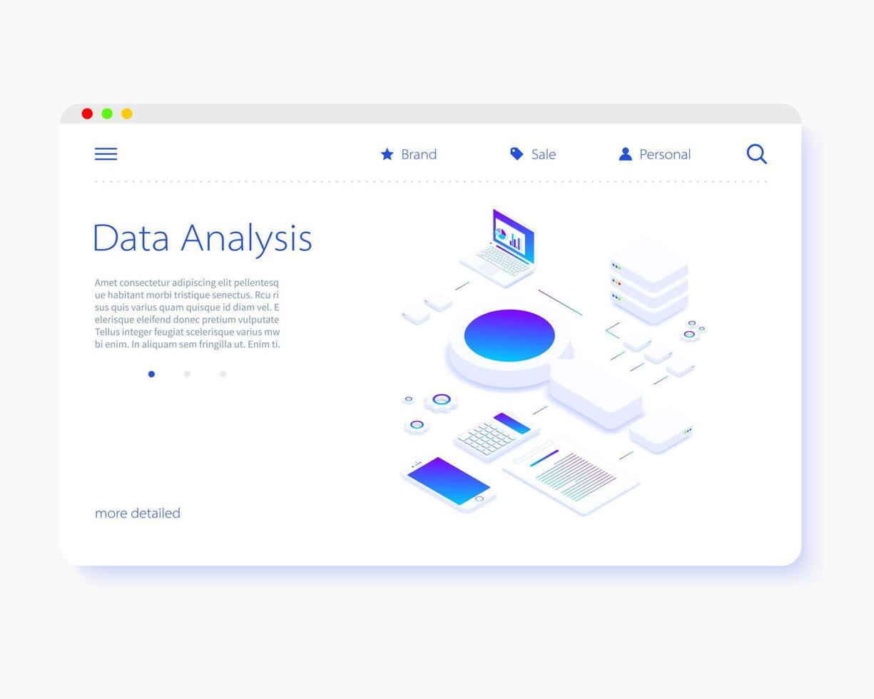 File storage Cloud. isometry vector illustration. The concept of data Storage and processing. Sort and search. Transmission and processing of information. Simple 3D design. Template for web design.